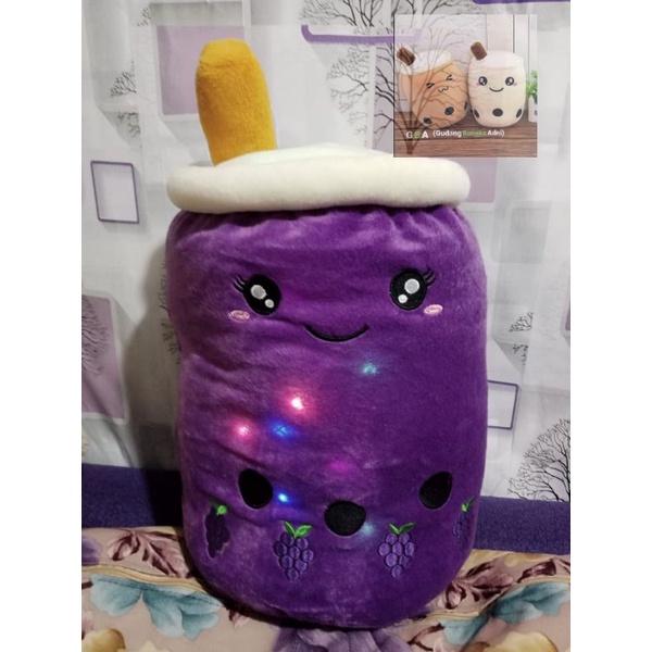 BONEKA BOBA LED UKURAN XL JUMBO WARNA UNGU LABEL SNI BERKUALITAS