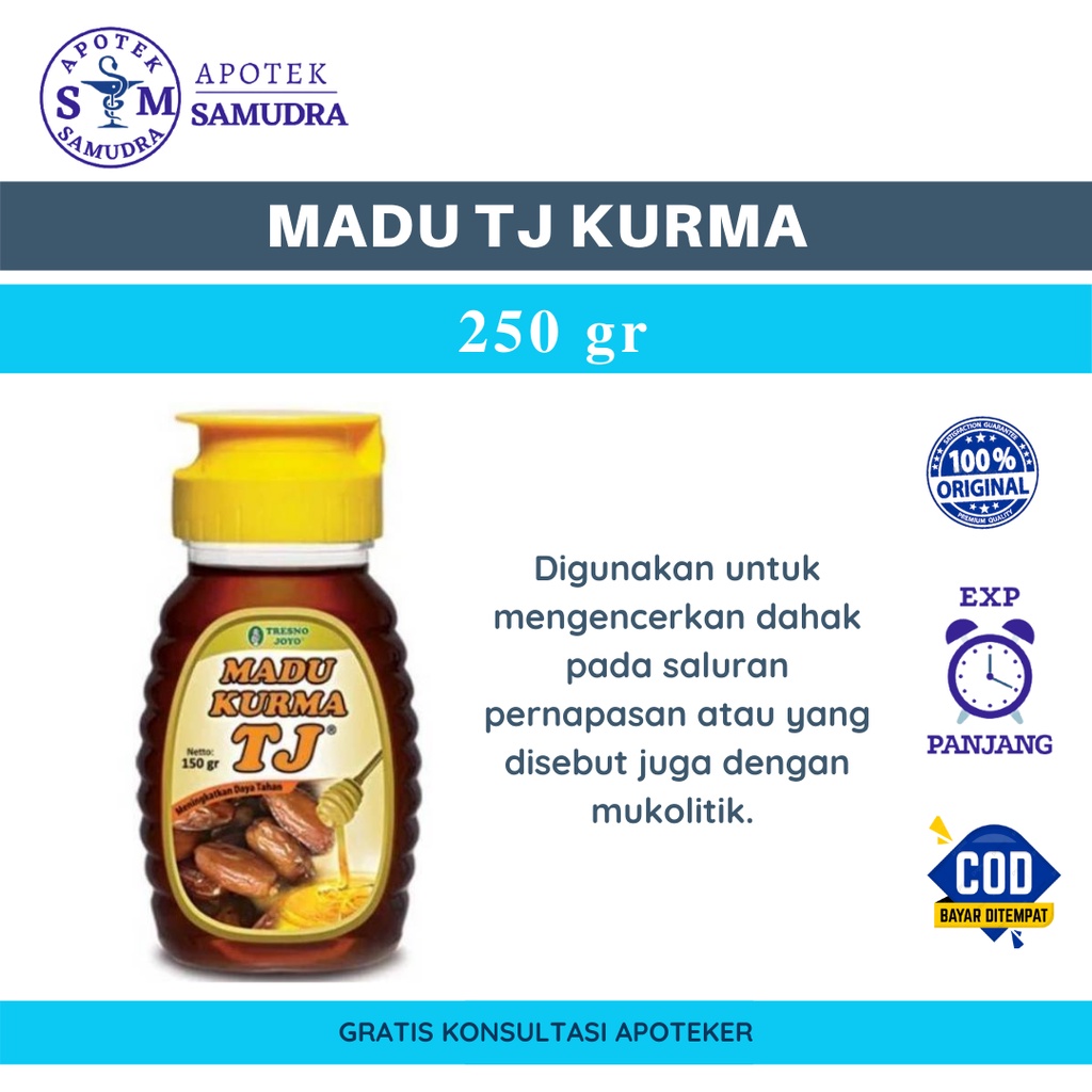 

MADU KURMA TJ - 250 gr madu murni mencegah panas dalam melembabkan bibir menjaga stamina tubuh mengobati sariawan penambah gizi meningkatkan nafsu makan menjaga kesehatan kulit menjaga kesehatan mengobati bibir pecah-pecah