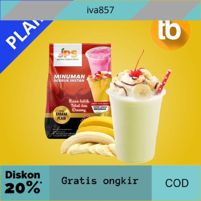 

PROMO JPS Bubuk Banana / Pisang Plain (Bubuk minuman dan makanan) GRATIS ONGKIR