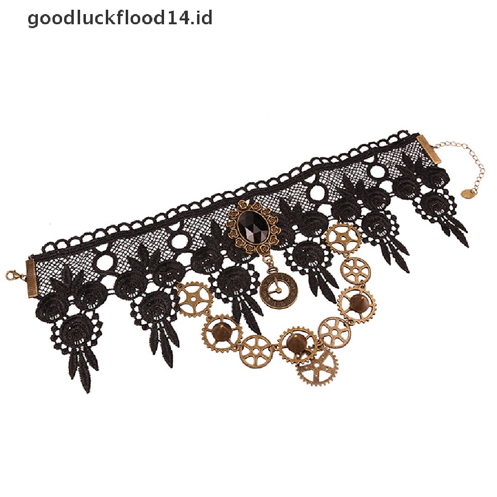 [OOID] Vintage Lace Gothic Steampunk Collar Choker Pendant Necklace Charm Jewelry Gift ID