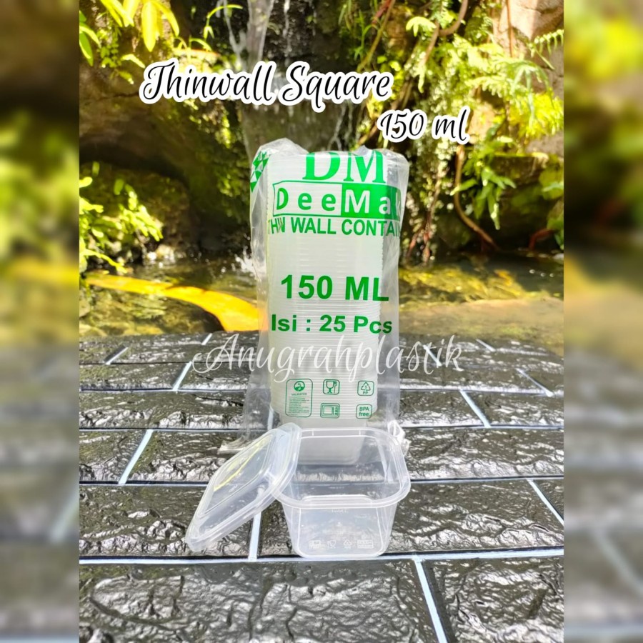 Thinwall Square 150 ml / Thinwall square puding 150 ml PER SLOP