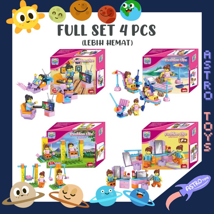 LEGO FASHION LIFE MINI FRIENDS ANAK CEWEK PEREMPUAN - FULL SET