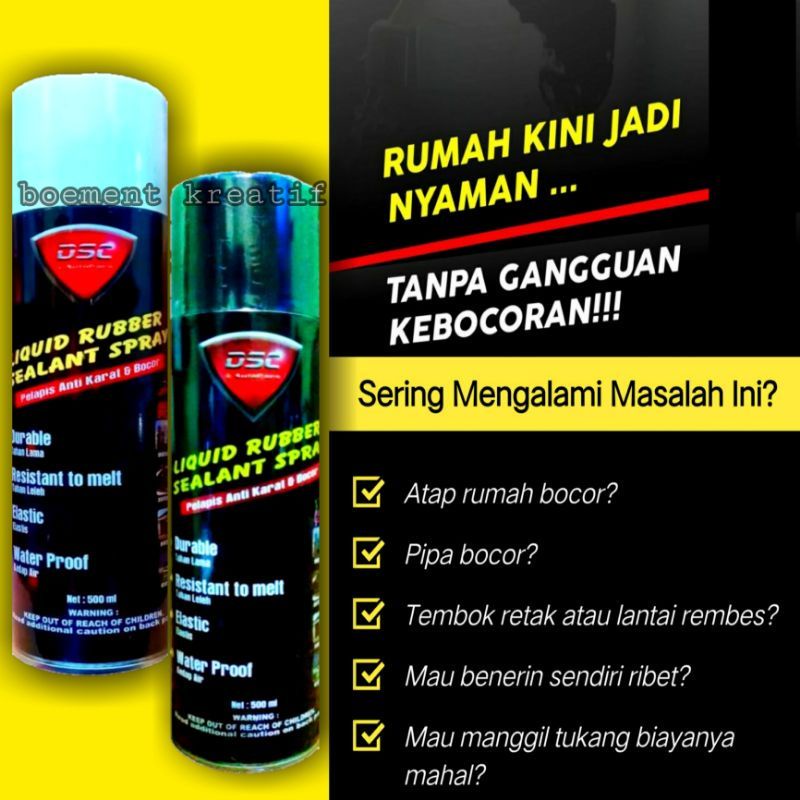 Semprot anti bocor atap rumah /rubber sealant waterproof/penambal bocor