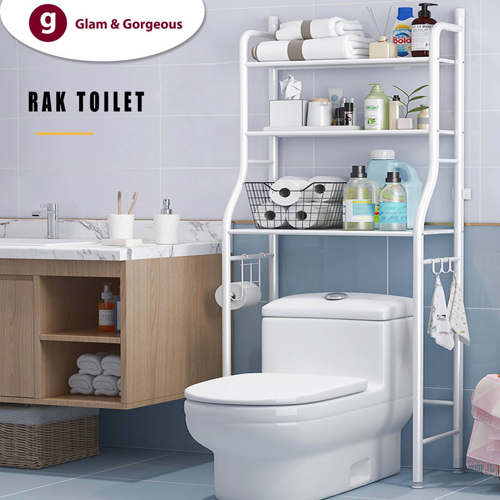 Rak Sabun Kamar Mandi Mesin Cuci Toilet Organizer Besi RM003 Kuat Awet