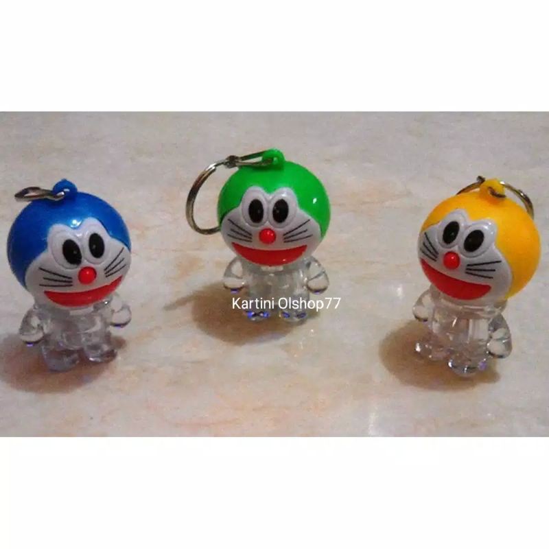 Gantungan kunci LED DORAEMON// Gantungan karakter lucu