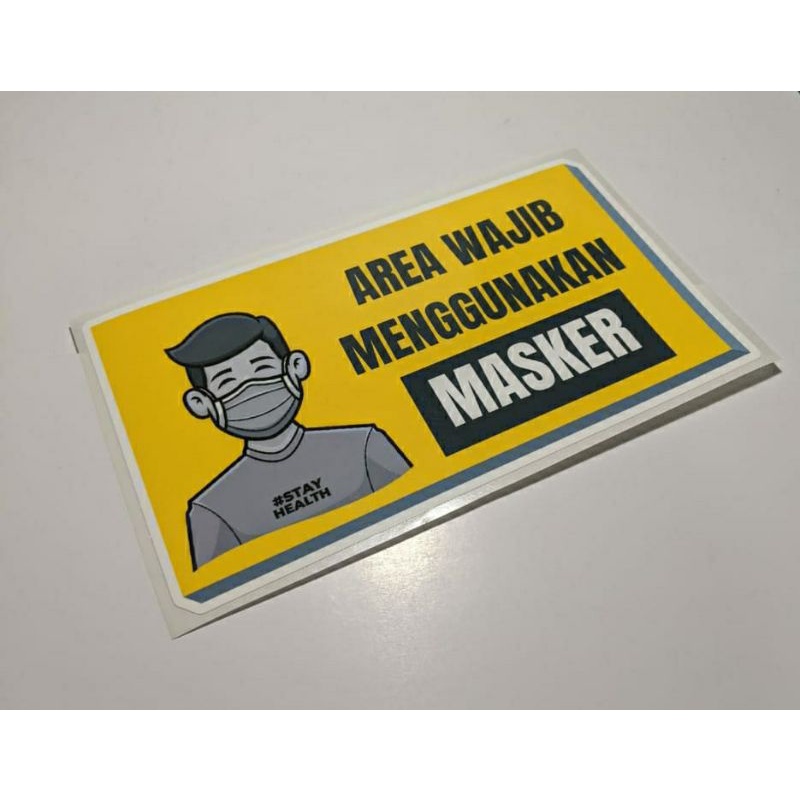 sticker wajib masker