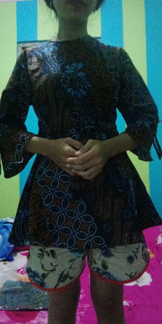 Maura Couple - Sania Ruffle Batik Couple Ori Ndoro Jowi Dnt Garansi