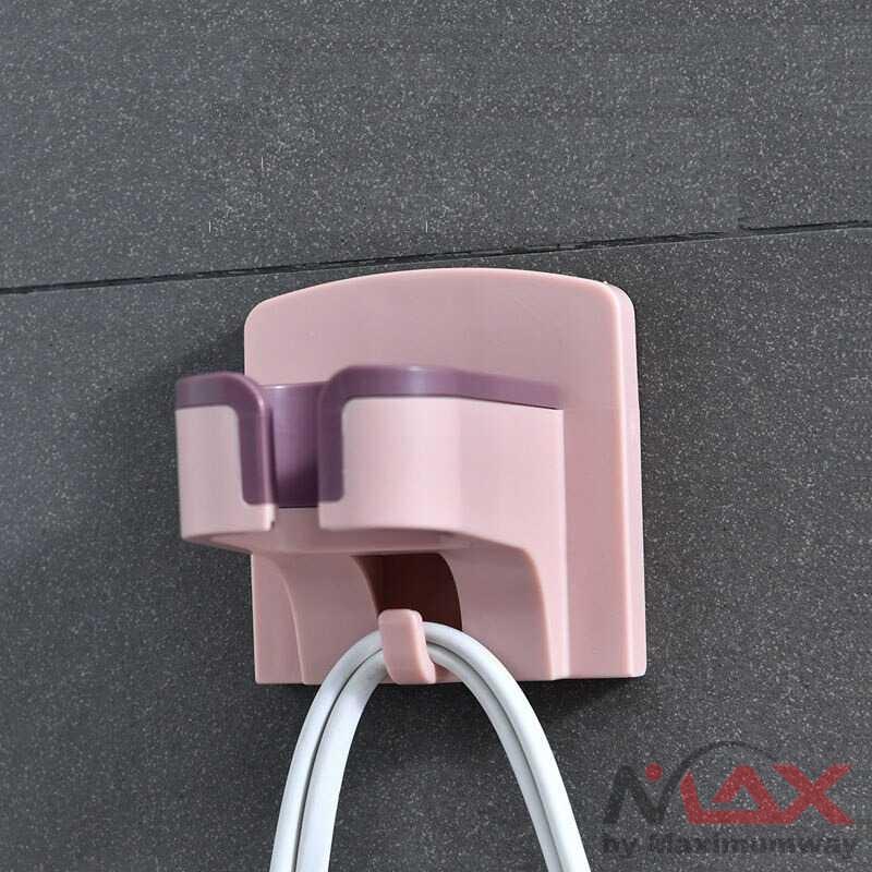 Holder Hair Dryer Cepat mengeringkan rambut cantelan Hair Dryer mempermudah rambut kering praktis simple untuk kamar mandi dan kaca capstok bisa anti air Wall-mounted Hair Dryer Holder Bathroom Hairdryer Hook Home ABS Storage Shelf