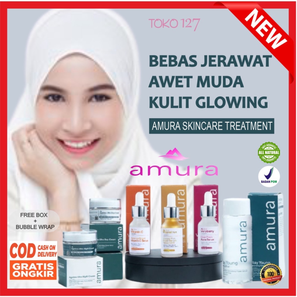 AMURA Serum Expert Serum Gold Kecantikan Skincare Skin care Acne Wajah Flek Hitam BPOM Asli 100% COD