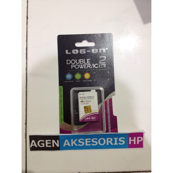 Batre Nokia BL-5CT BL5CT BL 5CT Baterai Log-On Double Power