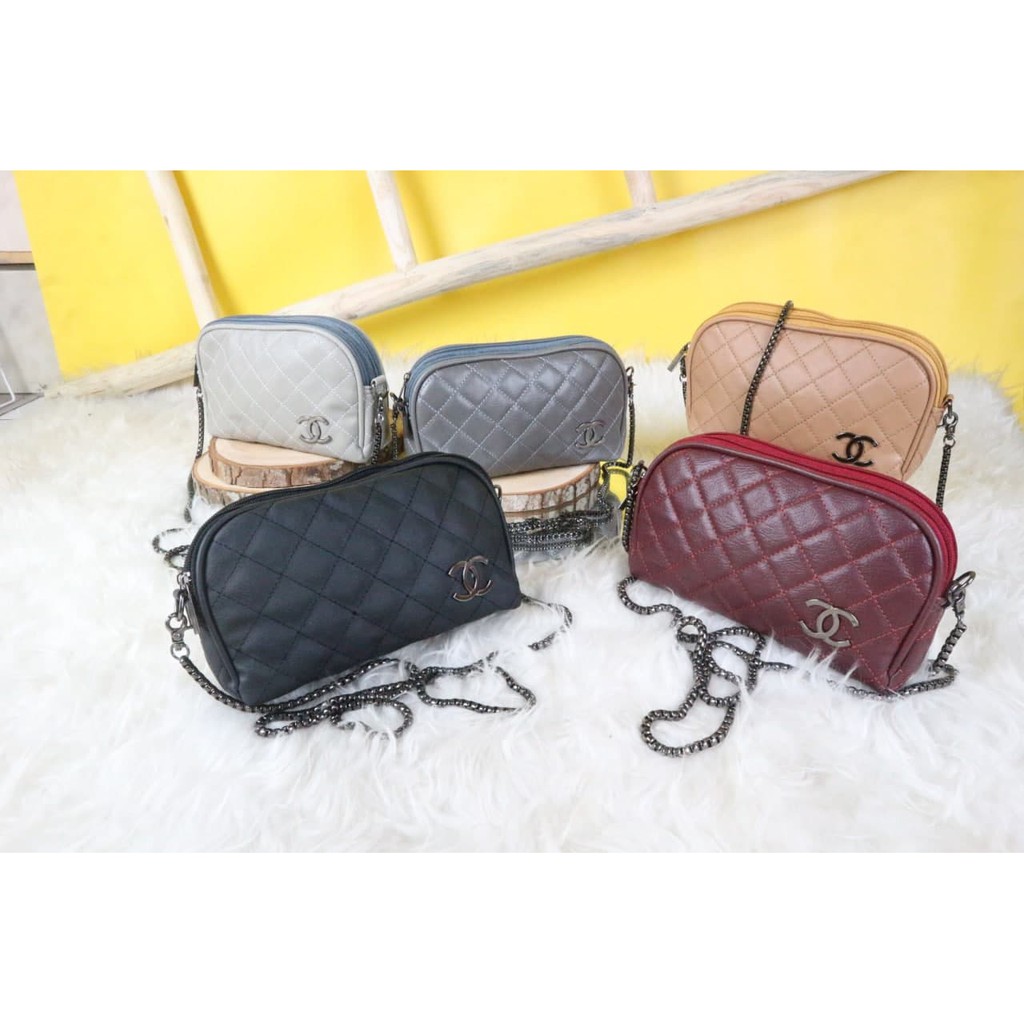 Shoulder Bag Wanita CNL 2 Ruang Tas Slempang Wanita Sling Bag Kulit Sintetis Terbaru 2021