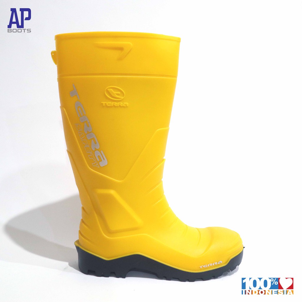 AP TERRA YELLOW S4 40-43 YELLOW - SEPATU BOOT SAFETY KARET - AP BOOTS