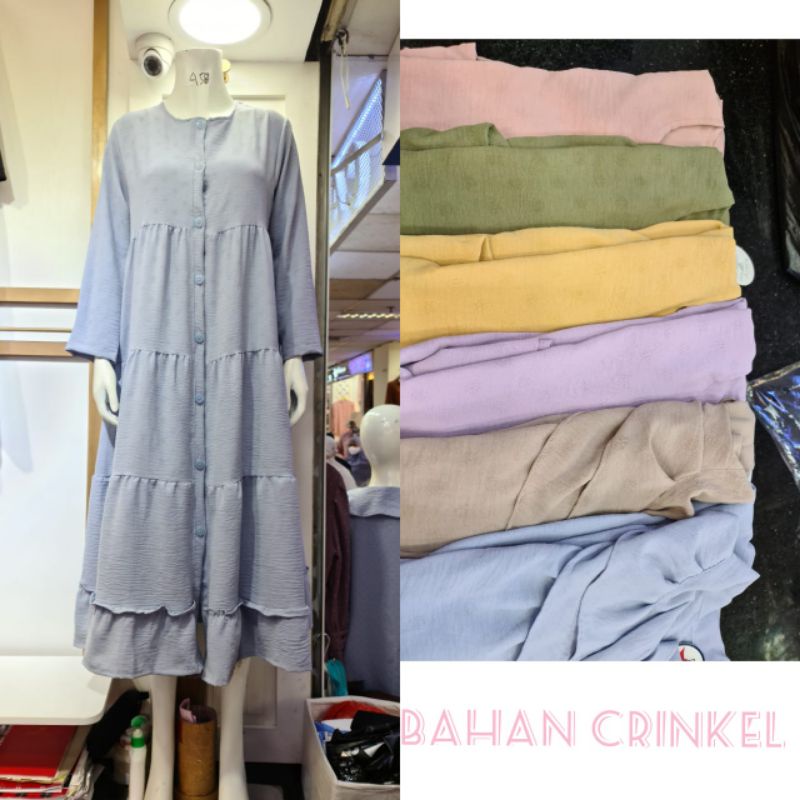 Midi dress/tunik/long tunik warna Ayura 543