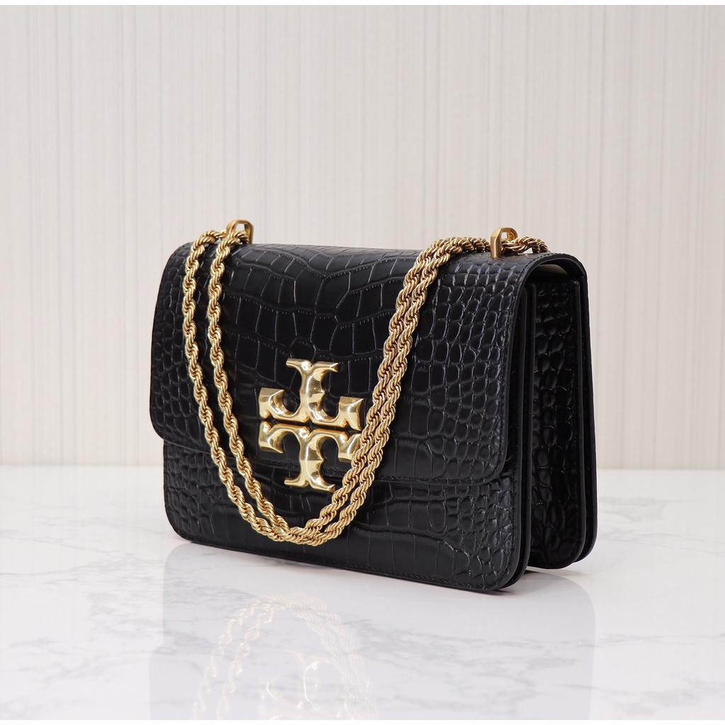 [Instant/Same Day]77044  size:25cm   Original TB ELEANOR Small Crocodile Pattern Shoulder Bag Crossbody Bag   dfb