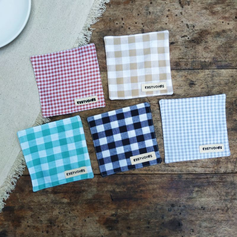 eystudios - Fabric Coasters (cotton) 10x10cm / Tatakan Gelas Katun / Props Foto