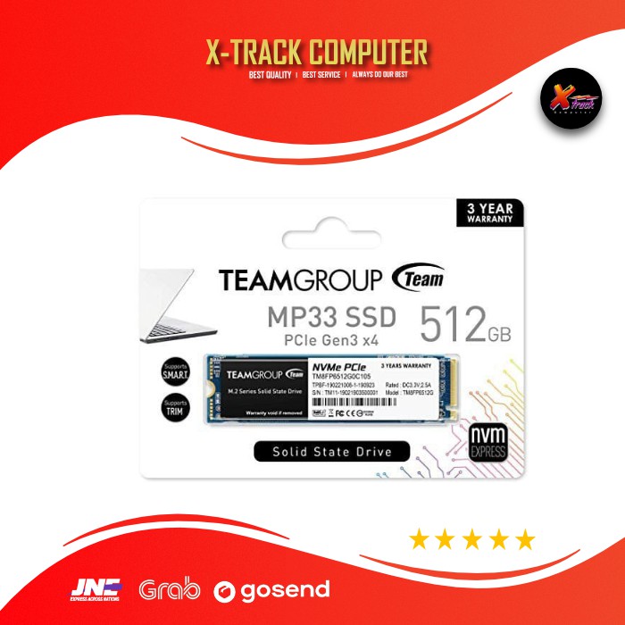 Team MP33 SSD NVMe M.2 / M2 512 GB - NVMe 512GB