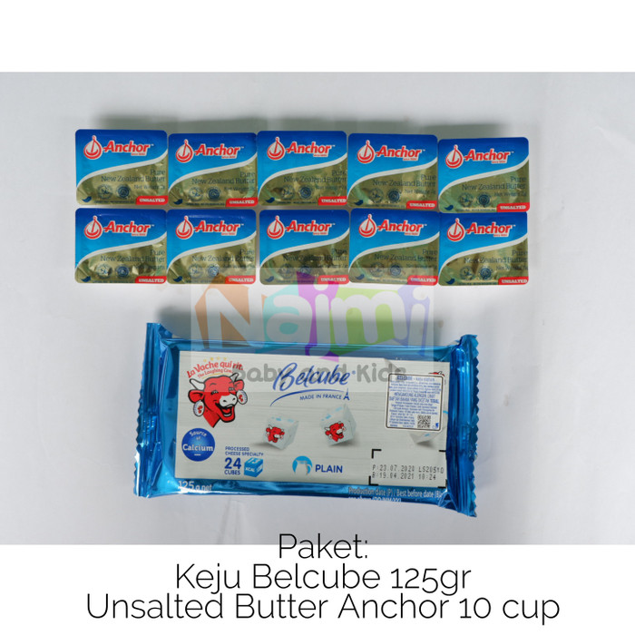 

KUALITAS TERBAIK - PAKET MPASI KEJU BELCUBE 125GR + UB (UNSALTED BUTTER) ANCHOR 10 CUP