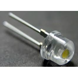 Led Strawhat putih-putih (led topi) - 4,8mm - 8mm merah kuning hijau biru  putih 5cm