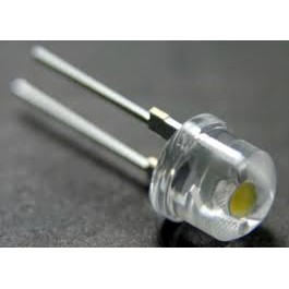 Led Strawhat putih-putih (led topi) - 4,8mm - 8mm