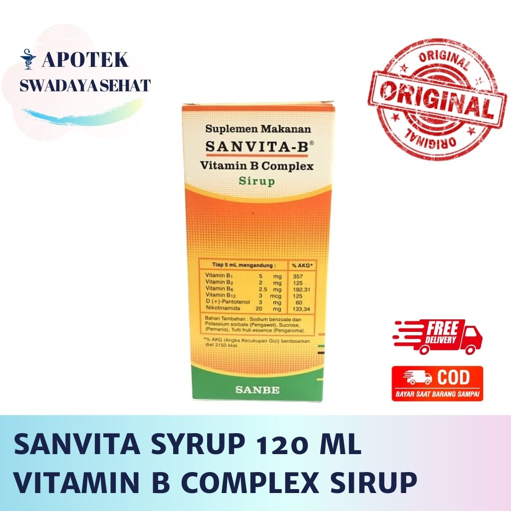 SANVITA B SYRUP 120 ML - Vitamin B Complex Sirup Kompleks Sanvita-B