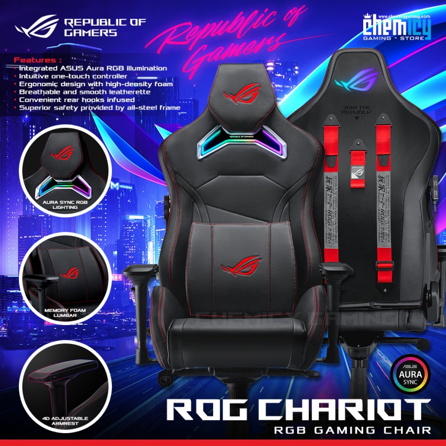 Asus ROG Chariot RGB Gaming Chair / Kursi Gaming