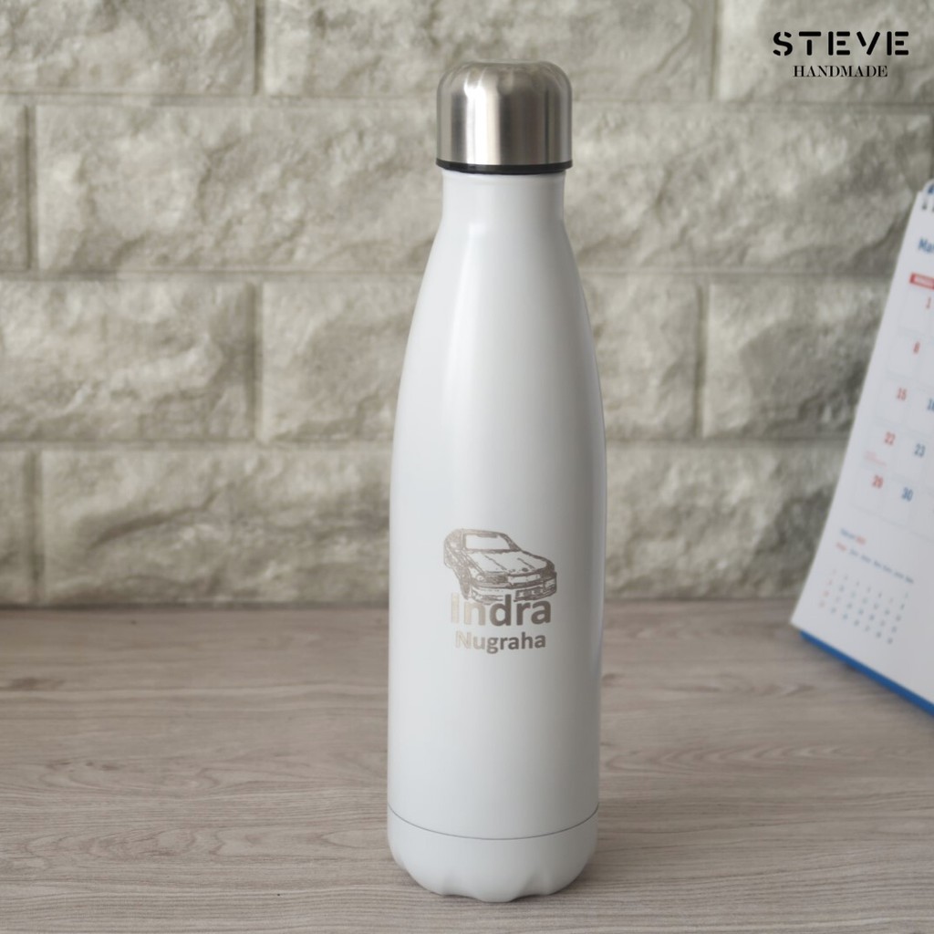 Botol minum stainless termos vacuum tumbler travel mug TM0317 White