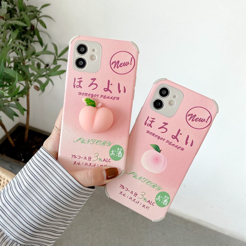 Pink Peach Doll Soft Case OPPO A9 A5 A53 A33 2020 A3S A7 A5S A12 Realme C1 F11 A91 Reno 3 5 A52 A92 F9 Pro K5 Realme XT Smile Casing VIVO Y17 Y11 Y12 Y12i Y15 V9 Y93 Y91C S1 Z1 Y20 Y20i Y20S Y12S Y19 Y50 Y30 Y30i-4