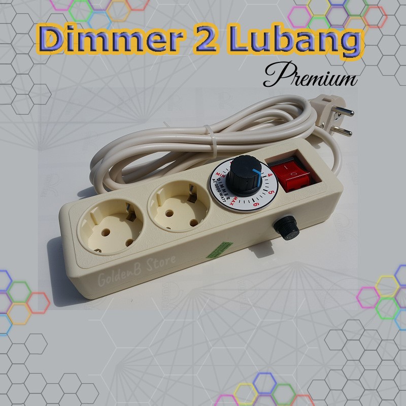 Dimmer 2000w Speed Controller Pengatur Kecepatan Gerinda Mesin Bor Kipas Angin Dinamo Stop Kontak 2L