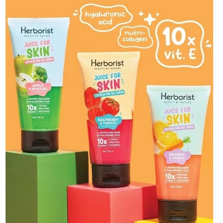 Herborist Juice Skincare Exfoliating Gel / Body Serum / Face Scrub