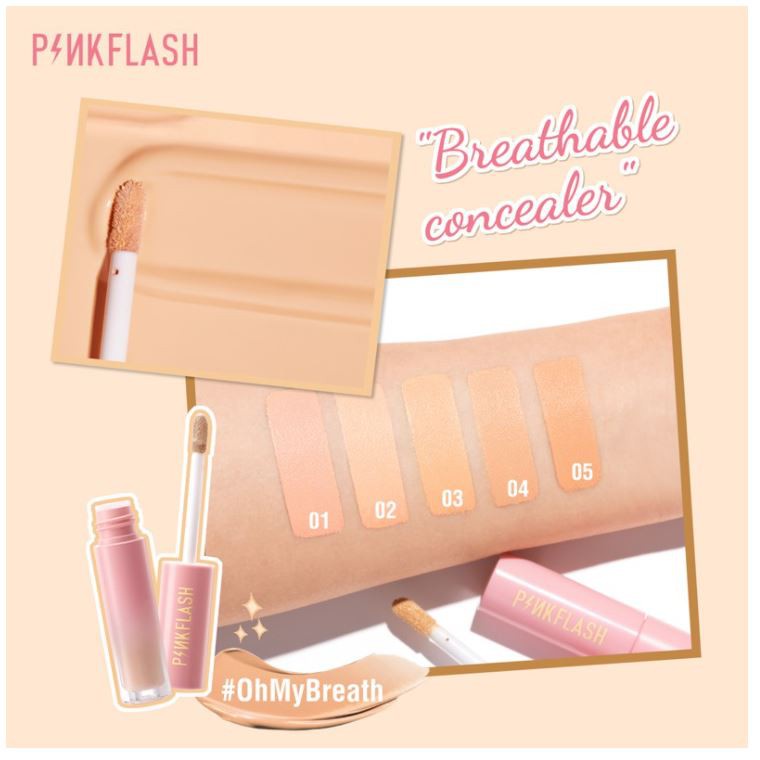 ⭐BAGUS⭐ PINKFLASH Lasting Matte Concealer F04 | Pink Flash Liquid Concealer Waterproof