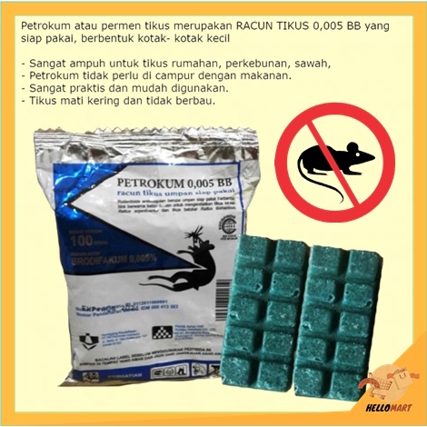 ORIGINAL Racun Tikus PETROKUM / Racung Tikus ANTI BAU PETROKUM BB / HELLOMARTID