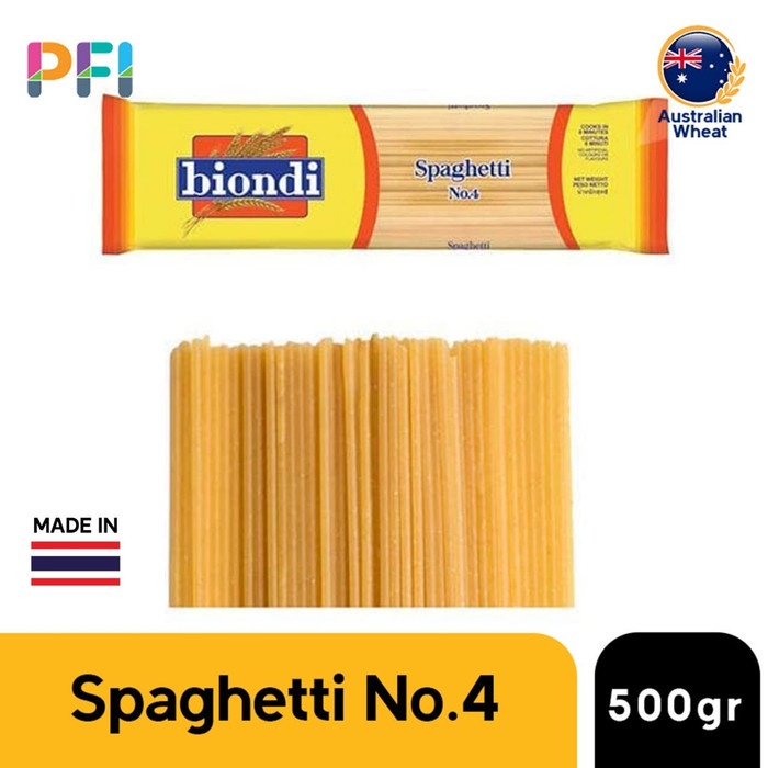 

PASTA-ANEKA- PASTA BIONDI SPAGHETTI NO 4 500GR , SAN REMO GROUP FACTORY -ANEKA-PASTA.
