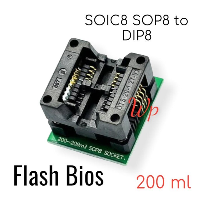 Soket SOIC8 SOP8 to DIP8 Programmer Adapter Socket Flash Bios IC Test