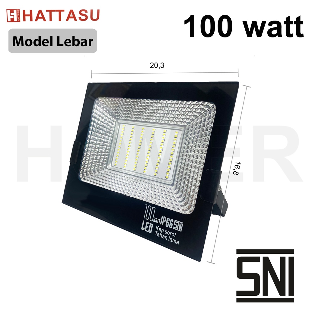 lampu led sorot / tembak / floodlight / outdoor / lapangan COB SMD super terang jarak jauh 100w 100 w 100 watt 100watt valescom valpro emico probest hamatsu hattasu joson ip65 ip66 ip67