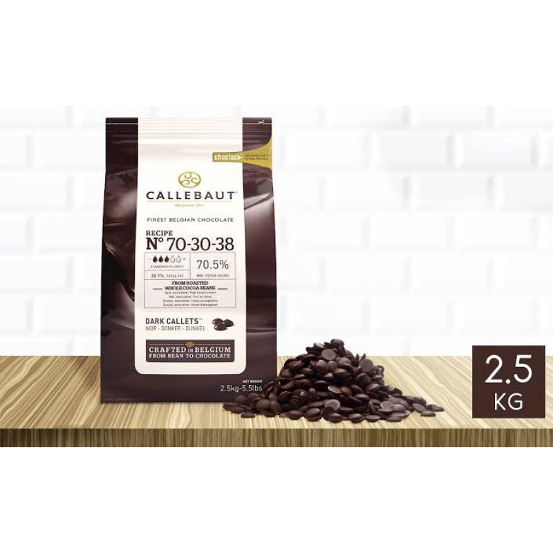 

Callebaut 70% dark callet coklat chocolate kemasan ori 2.5kg