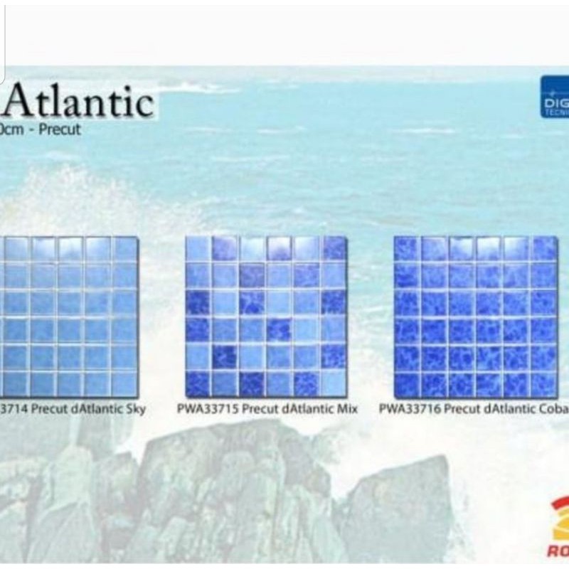 Roman keramik dATLANTIC 30*30 kotak mosaic kw 1