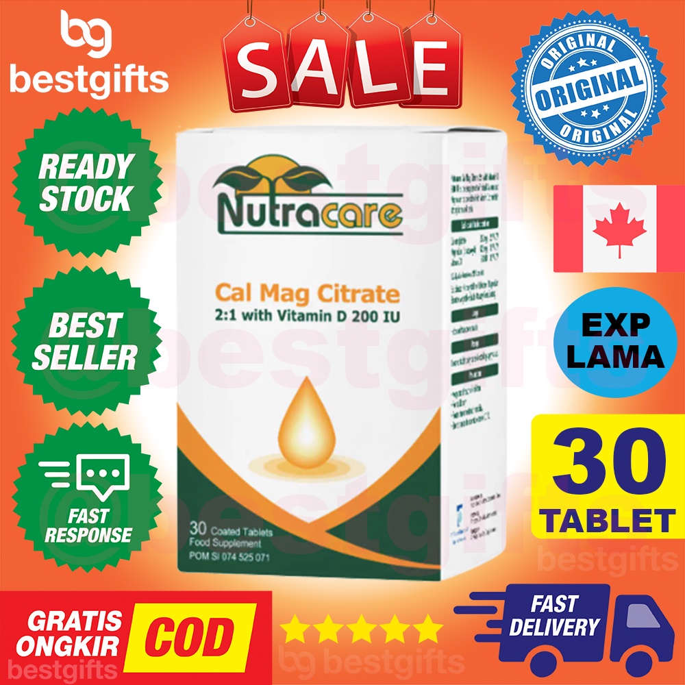 NUTRACARE NUTRA CARE CAL MAG CITRATE VITAMIN D 200 IU CALCIUM MAGNESIUM KEPADATAN TULANG 30 TABLET