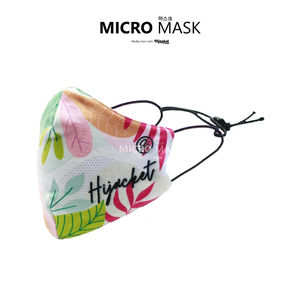 MICRO MASK SPECTRUM HIJACKET Micro Mask Masker Hijacket Masker Kain Hijab Masker Motif Masker 2 Ply-LOBELIA