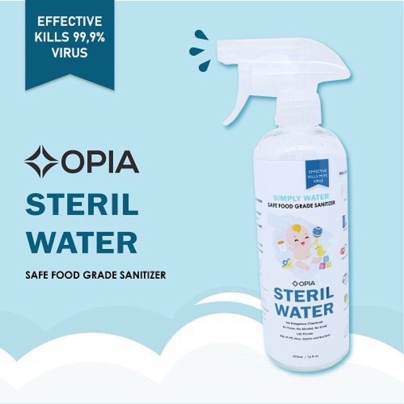 Opia Steril Water &amp; Sanitizer Membunuh kuman 99,9%