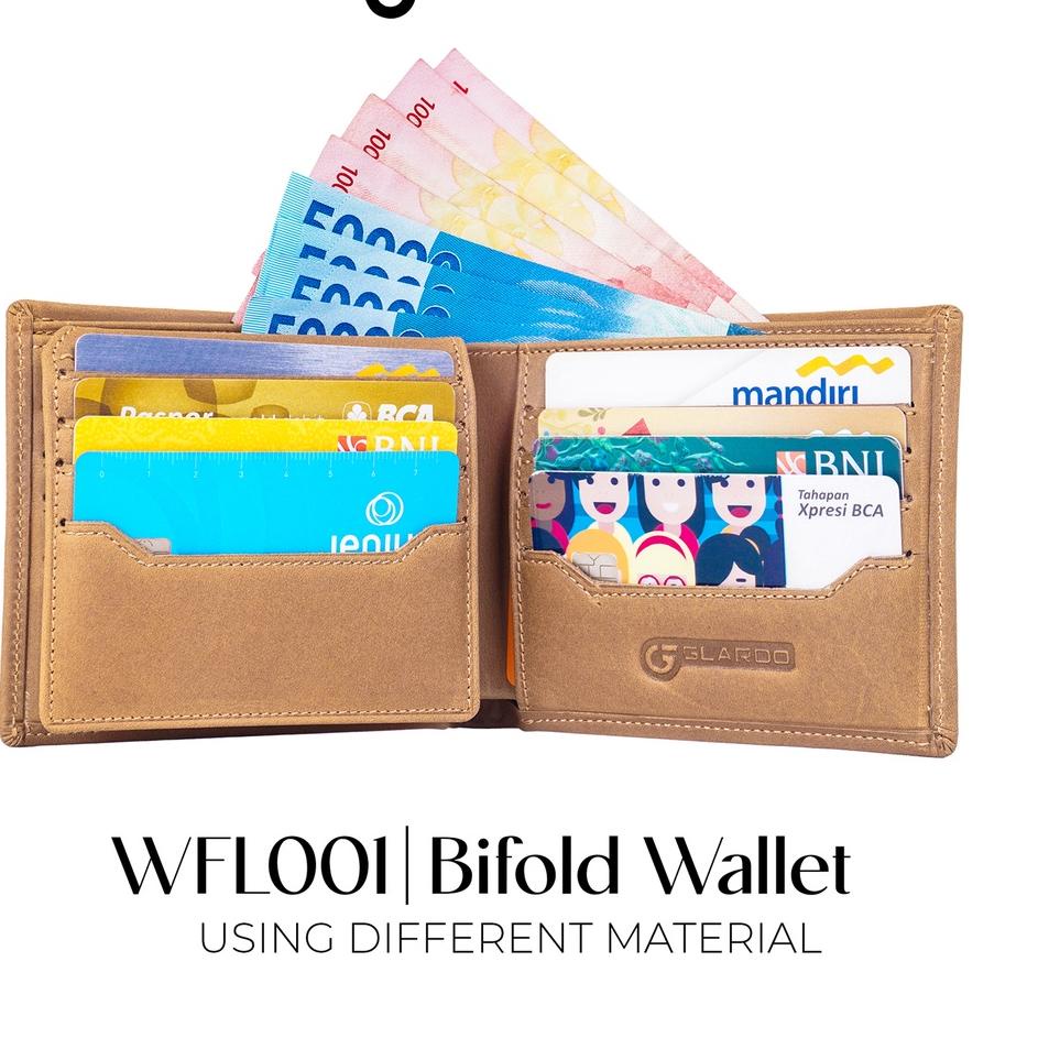 DOMPET KULIT GLARDO WFL001 | KULIT SAPI ASLI | GARANSI 2 TAHUN –PF.21My22ᴵ