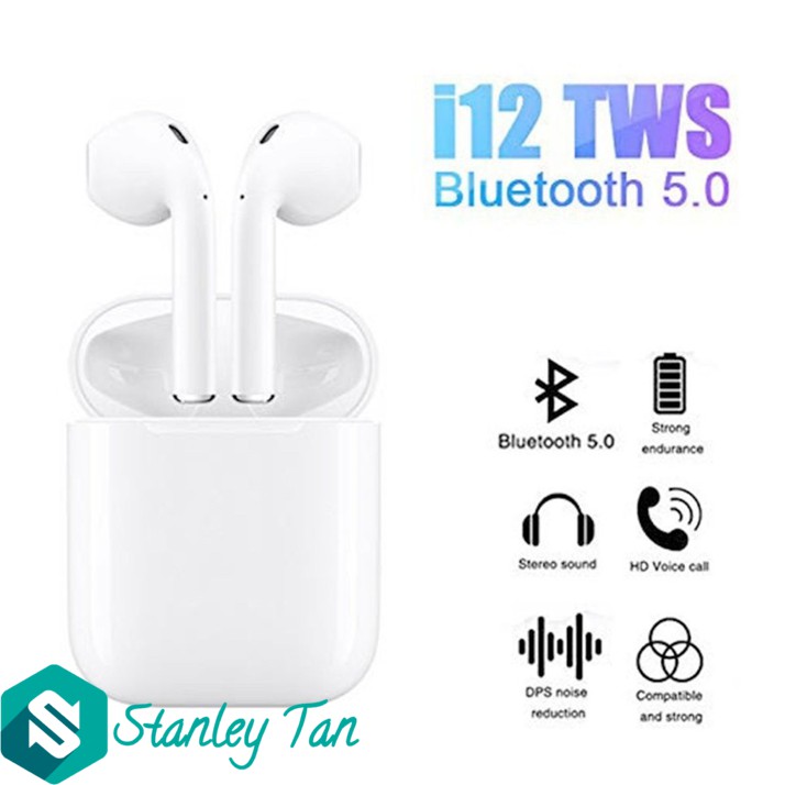TWS Earphone Wireless Headset i12