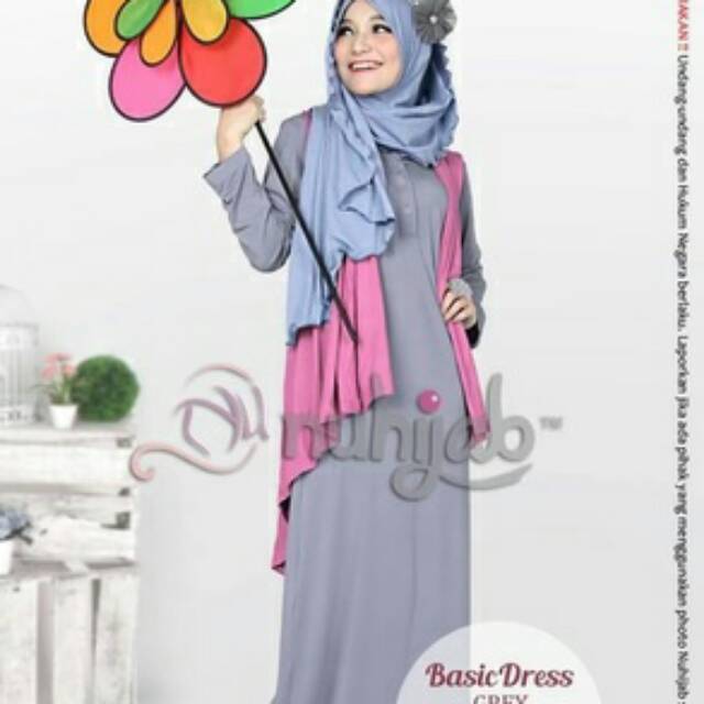 Nuhijab SALE Basic Dress Nuhijab-GREY
