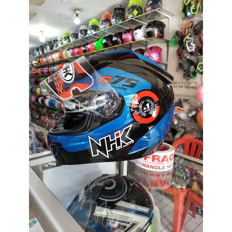 Helm NHK gp1000 r75 blue double visor