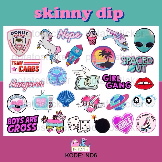 

skinny dip - sticker tumblr