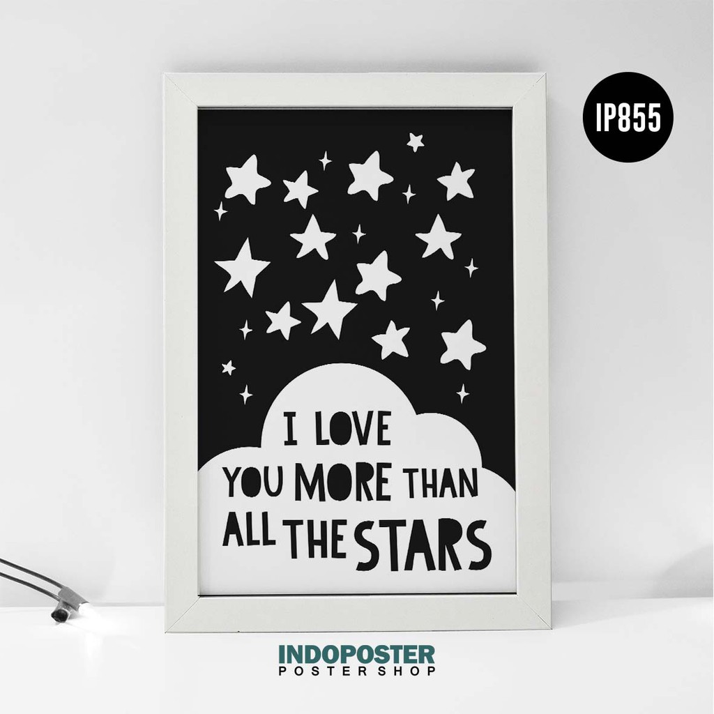 Poster Kamar Anak I Love You More Than Star