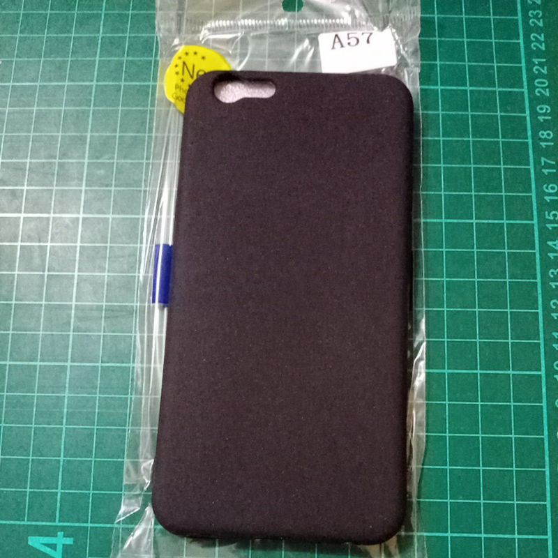 Black Matte Slim Oppo A57 / A39 Soft Case Silikon polos hitam