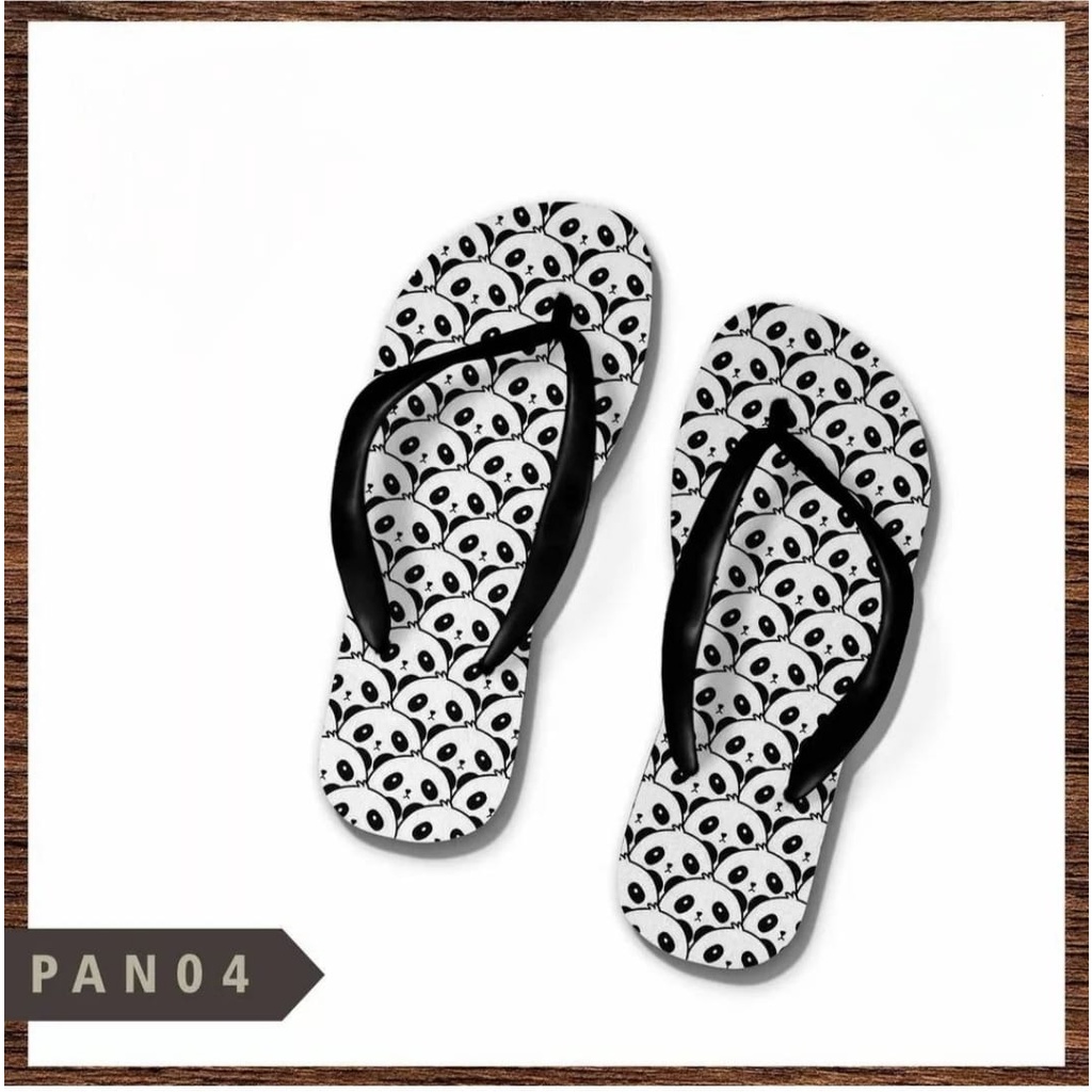 Sandal Jepit Wanita Motif Kartun Pandaa