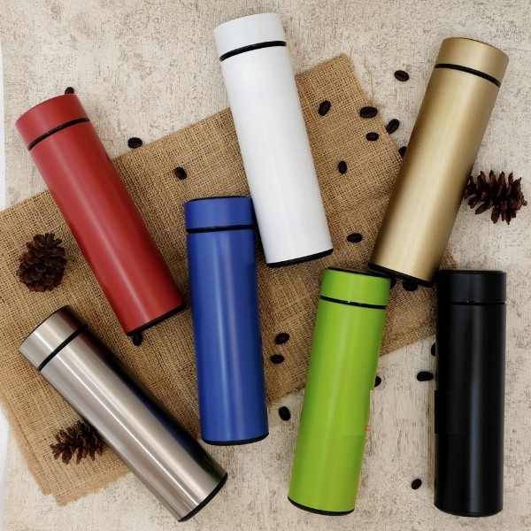 H125 [HIJAU] Termos Life Polos / Thermos Botol Minum Stainless Steel Anti Karat 500ml