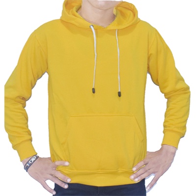 mayrasweater -  Sweater Hoodie Pria Jumper Polos Bahan Fleece Promo Murah Berkualitas - Kuning