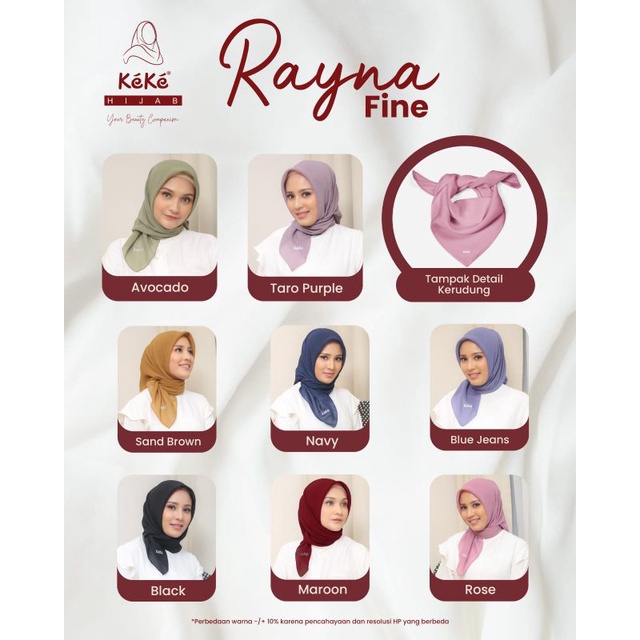 Jilbab Segi Empat Keke ~ Rayna Fine Hijab~